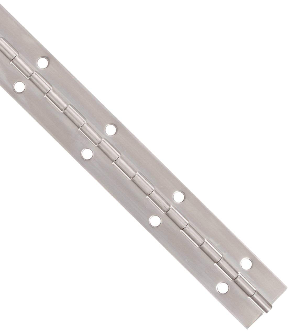 Stainless Steel Continuous Hinge with Hole, Bright Annealed Finish (5 Feet, 3 Inches)