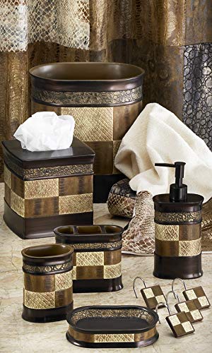 Decorative Trash Can for Bathroom, Office & Bedroom - 2.1 Gallons Stylish & Small Trash Can for Dorms, Desktop & Restroom - Chic Waste Basket for Compact Spaces, Zambia