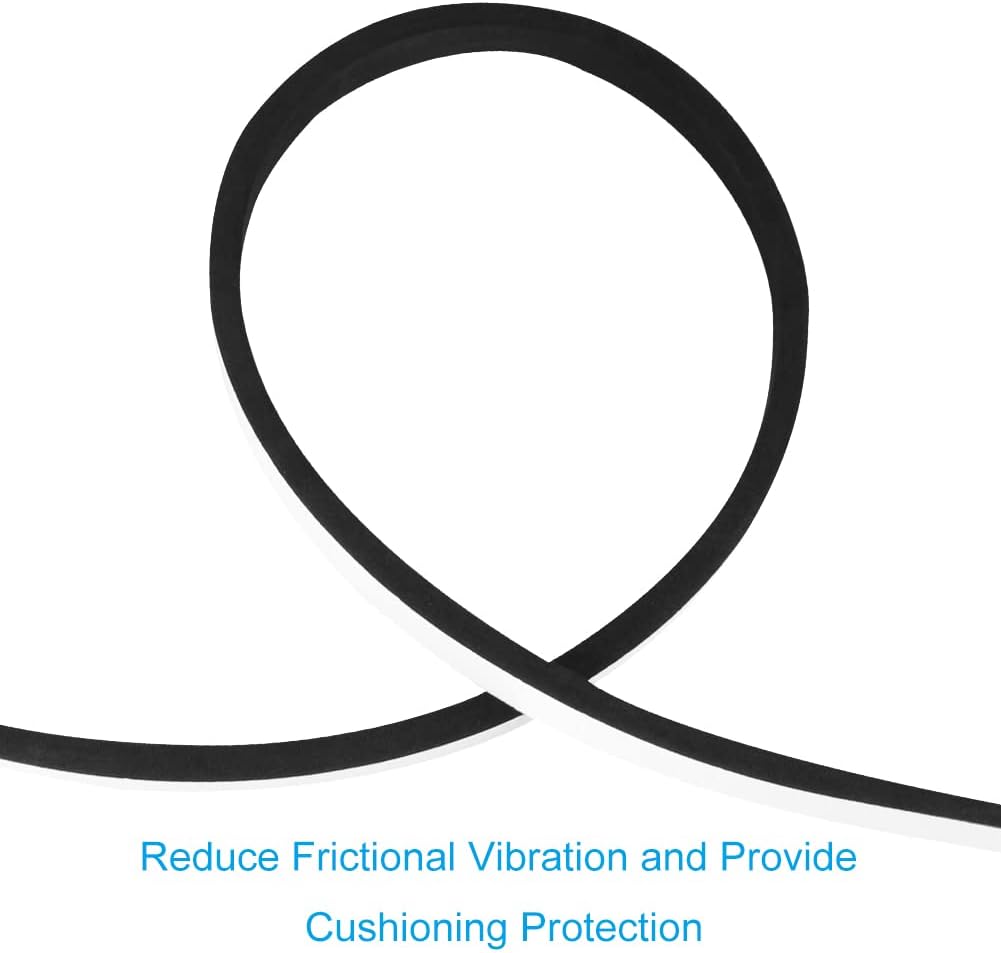 Weather Stripping Door Seal, 1/2 Inch Wide X 3/8 Inch High Density Foam Tape Weather Strip for Door and Window Insulation, Single Side Door Sealer Total 13FT