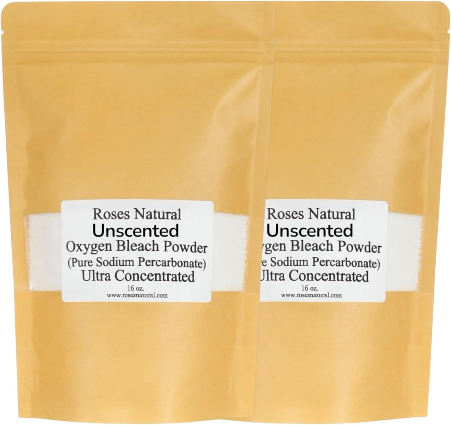 Pure Oxygen Bleach Powder, 32 oz. Ultra Concentrated Bleach Alternative, Pure Sodium Percarbonate, Chlorine Free, Pure Essential Oil, Color Safe Brightener (Unscented - 32 oz)