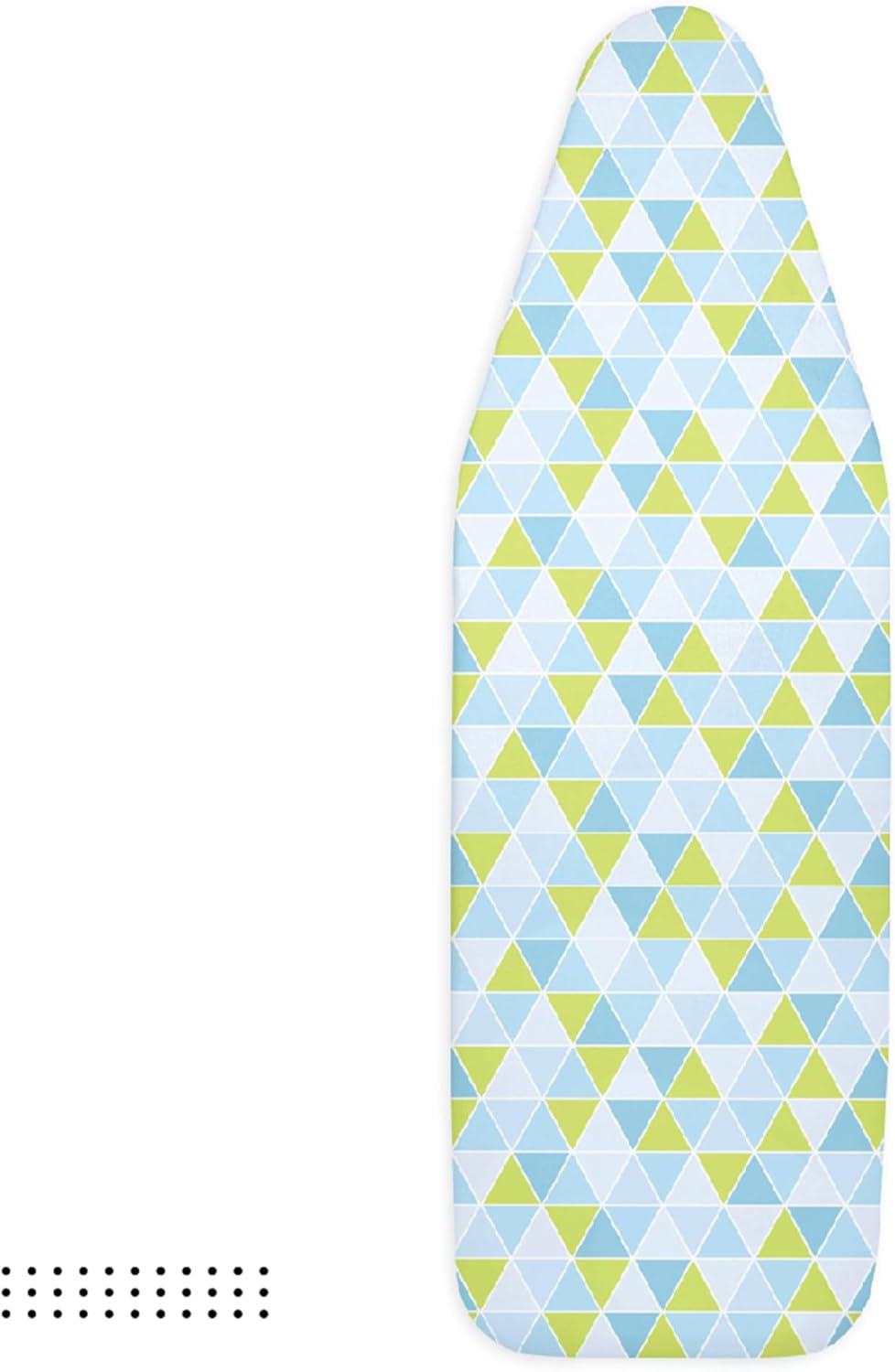 Encasa XO Ironing Board Cover and Pad - Thick 4mm Felt, Heat & Scorch-Resistant, Fits Standard Large Boards 54"x15", Elastic Bungee Cord Tightening, Easy Fit, Stain-Safe Dye, Triangles Aqua
