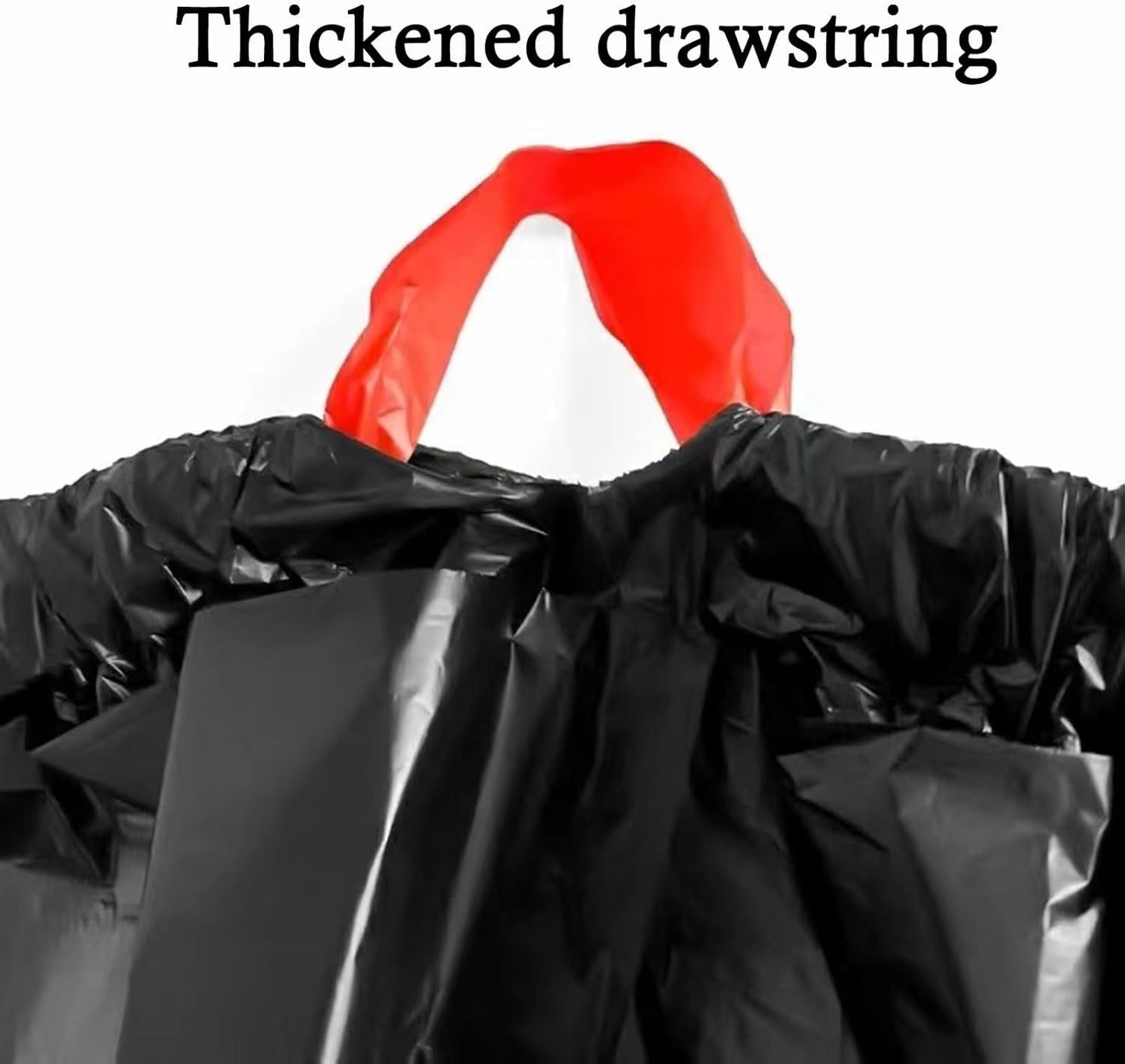 Large Black Trash Bags 20-21 Gallon Drawstring Garbage Bags,Measuring 28x 33.8 inches,Heavy Duty Plastic Garbage Bags for Household Kitchen Office Restaurant Thickened Stretchy (60 Count)