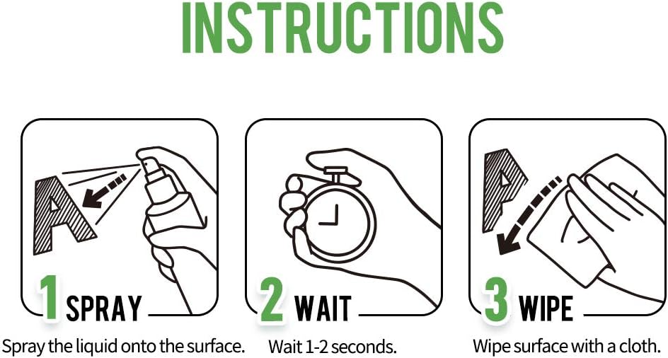 loukin Non-Toxic Whiteboard Cleaner, 8.5 fl oz Dry Erase Board Cleaner, Whiteboard Cleaning Spray with Cloths, Removes Stubborn Marks (3-Pack)