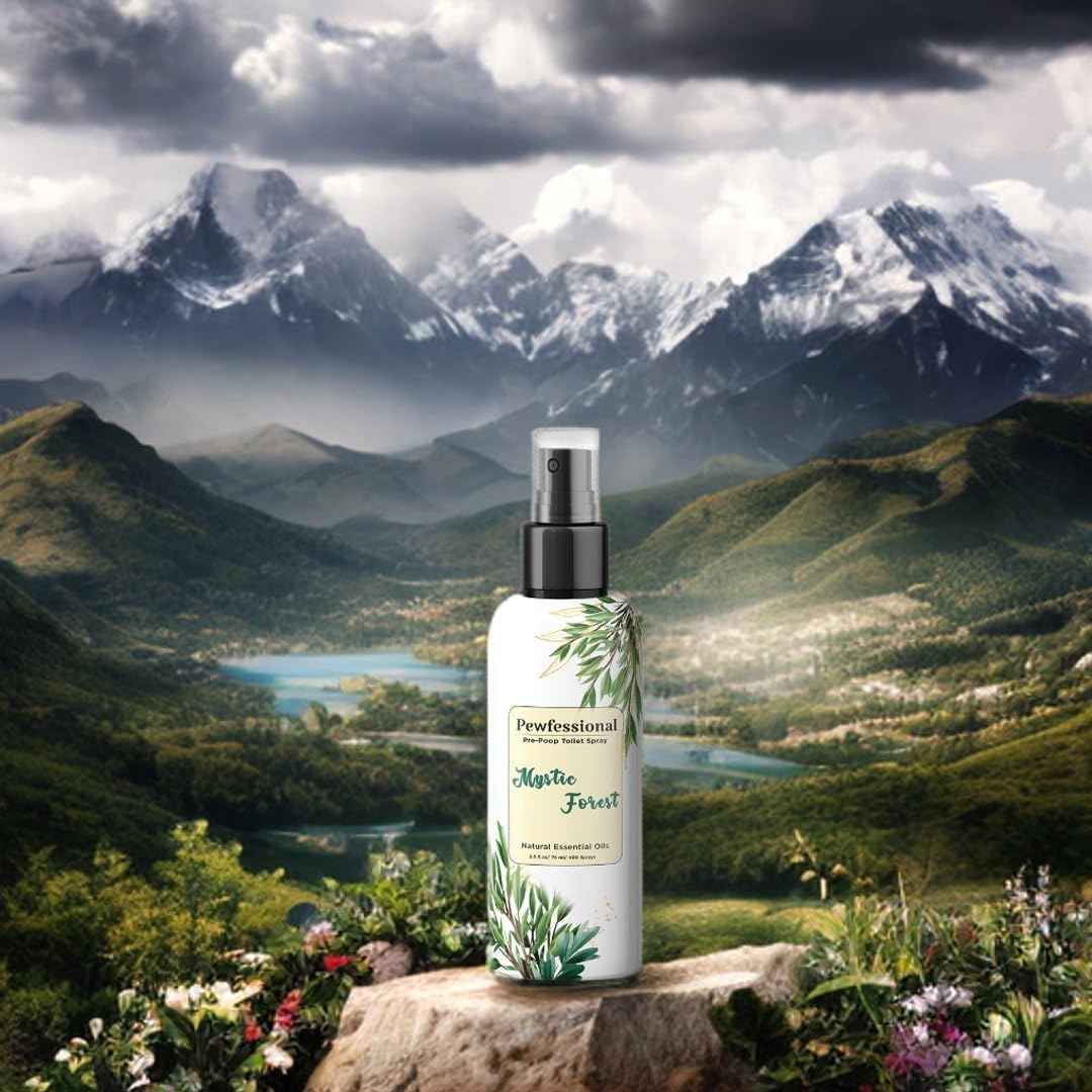 Pre-Poop Toilet Bathroom Spray, Pewfessional, Before You Go, 1 Bottle of Mystic Forest, 2.5 Fl Oz Travel size