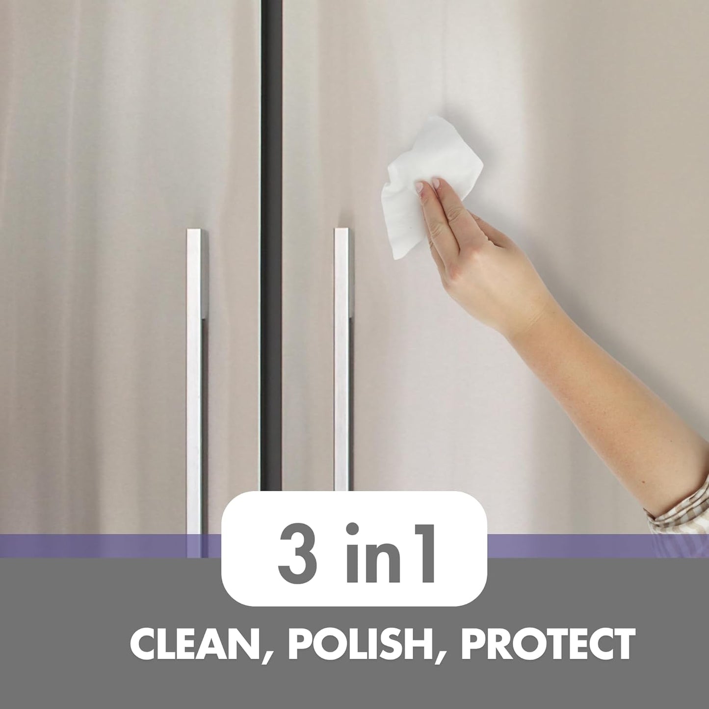 Swanky Stainless Steel Cleaner Wipes - Grime & Grease Remover Kitchen Cleaning Supplies - Clean & Shine, For Stove Top, Refrigerator, Sink, Oven, & Household Appliances - Soft Wipes, 90 Count