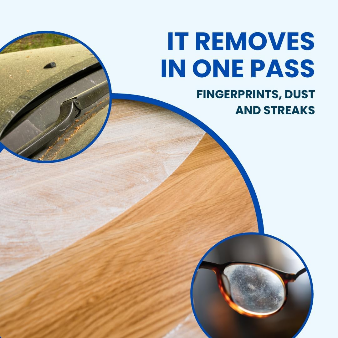 Supercloth® Premium Microfiber Cleaning Cloth for All-Purpose, Lasts Over 5 YEARS, Glasses Cleaning Cloth, Microfiber Cleaning Cloth for Cars, Magic Reusable Cloth Streak-Free 100% Made in Italy (2pk)