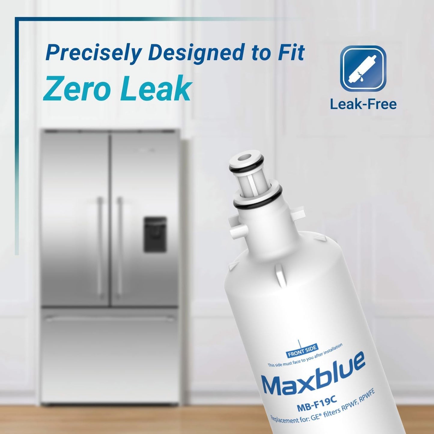Maxblue Replacement for GE® RPWFE®, RPWF (with CHIP) Refrigerator Water Filter, Compatible with WSG-4, WF277, GFE28GMKES, PFE28KBLTS, GFD28GSLSS, PWE23KSKSS, GYE22HMKES, DFE28JSKSS, 6 Filters