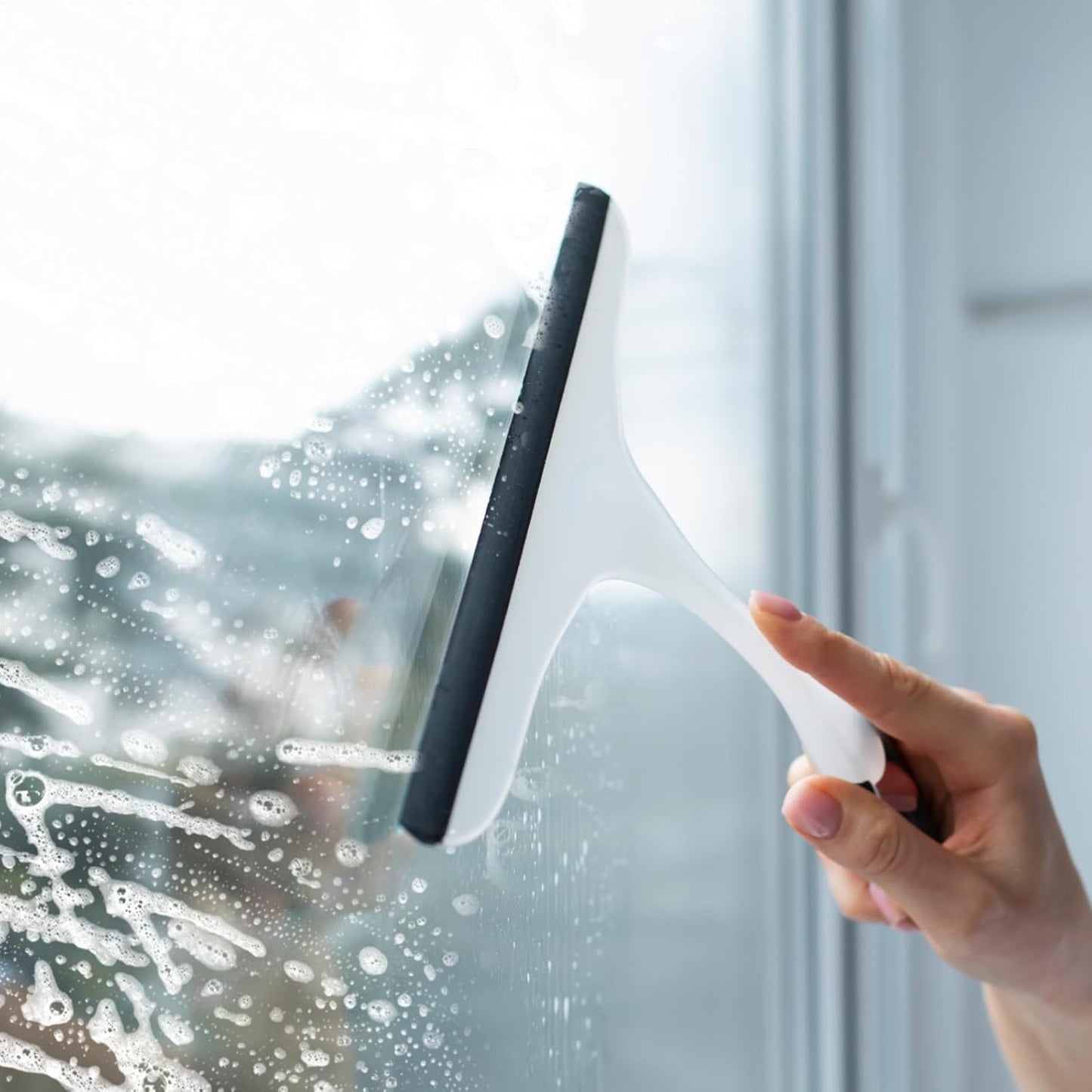 2 Roll Rubber Squeegee Replacement Blades, 41 Inch Squeegee Blade Silicone Squeegee Rubber Replacement Black Squeegee Scrubber Squeegee Refill Blades Head for Windows, Glass Cleaning, Shower Doors