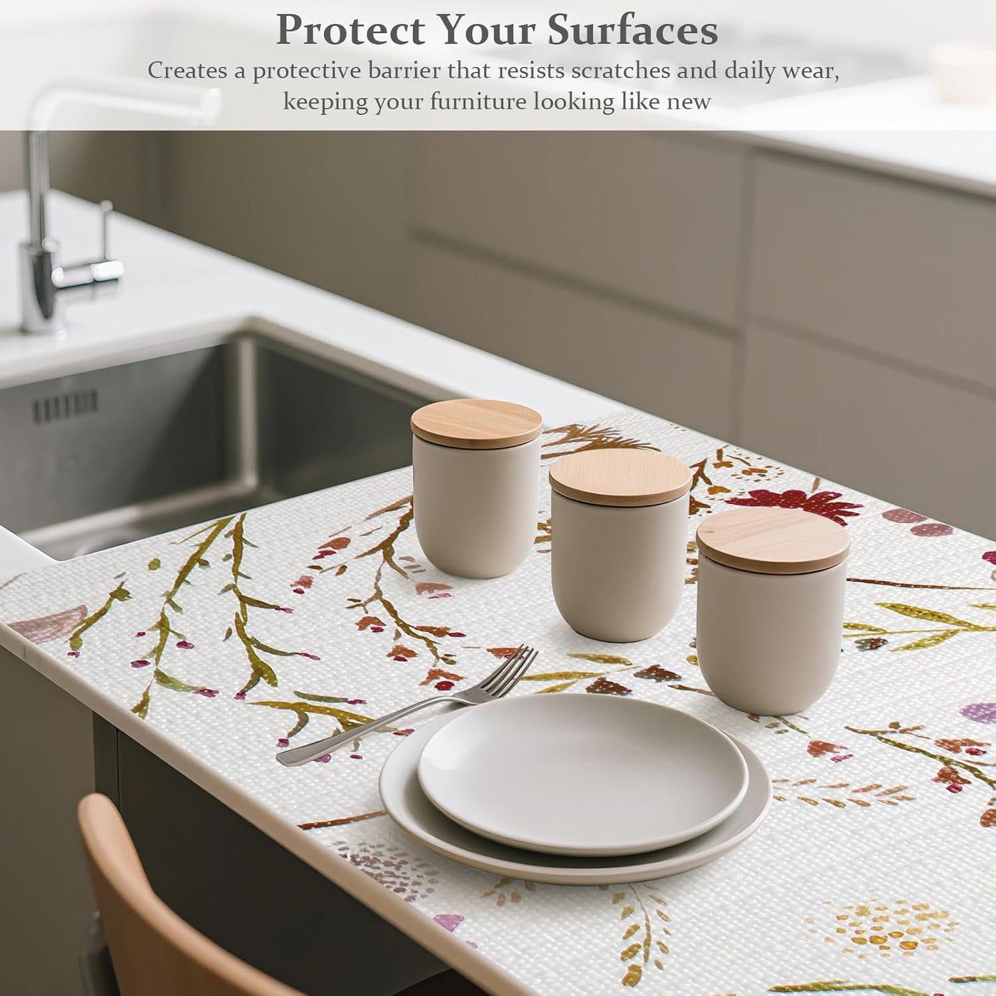 FINNEZ Shelf and Drawer Liner 12in x 10FT with Cutting Tool, Non Slip Non Adhesive Drawer Liners for Kitchen Cabinets, Waterproof Floral Cabinet Liner for Shelves, Refrigerator