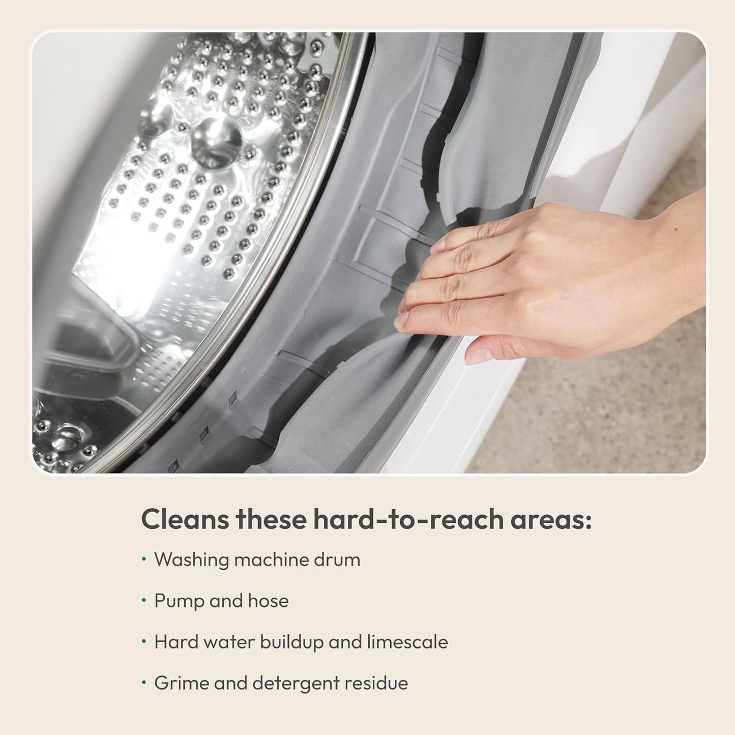 FEBU Washing Machine Cleaner Tablets Made in USA | Washer Machine Cleaner Tablets & Deodorizer | Removes Gunk & Grime | 7 Natural, Biodegradable, Plant-Based Ingredients | 24 Tablets - 12 Month Supply