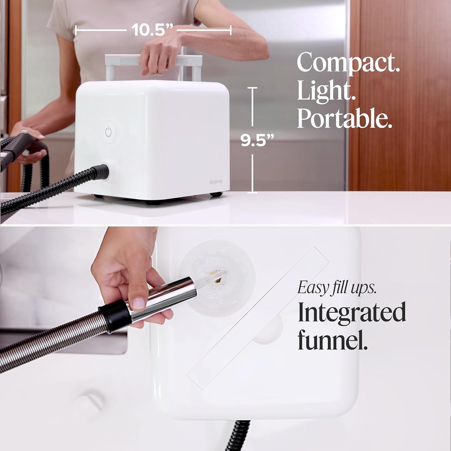 Dupray Neat Steam Cleaner with 20-piece Accesory Kit. For Multipurpose steam Cleaning Hardwood, Tile, Laminate and Sealed Floors, Couch, Furniture and more. *Kills 99.9% of Bacteria & Viruses