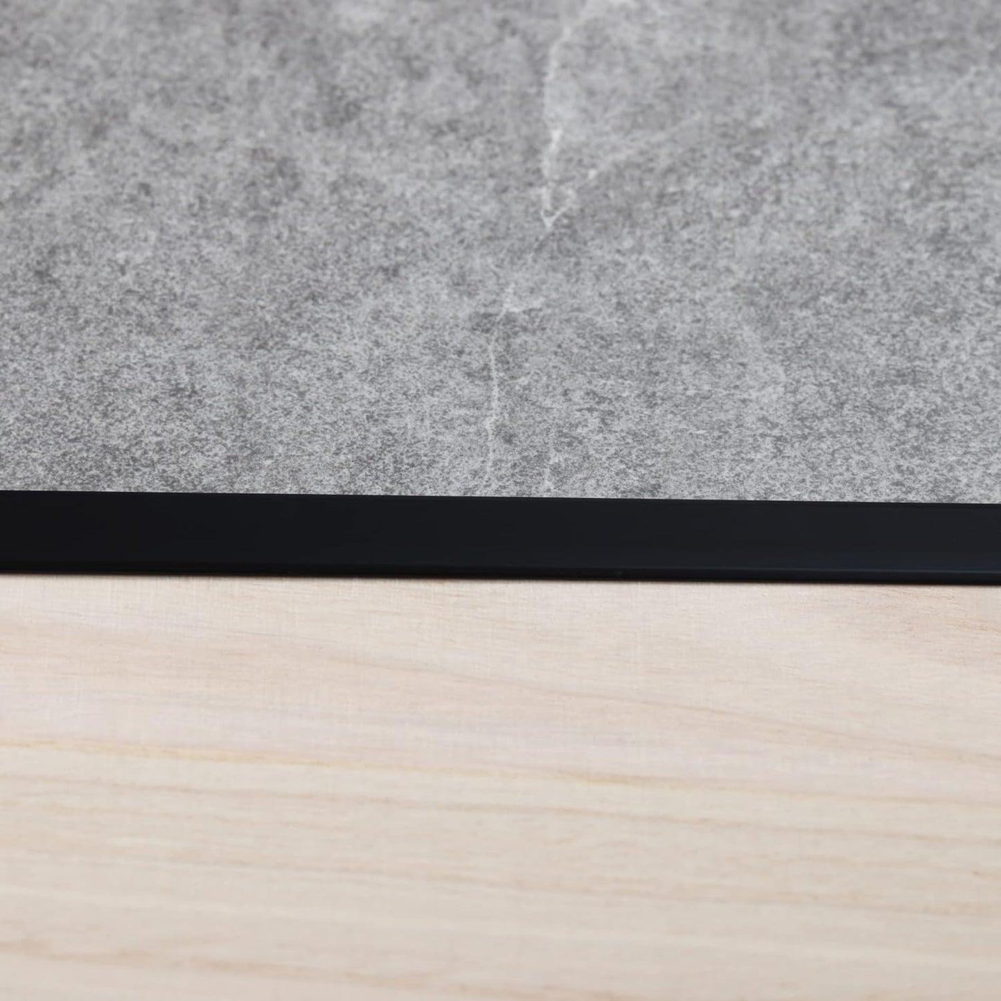 3Pcs Aluminum T Molding Trim & Floor Transition Strips, Flat Divider Strip for Door Threshold and Joining Flooring Gaps of Laminate Planks Tile (2.9Ft x 1.6In, Matte Black)