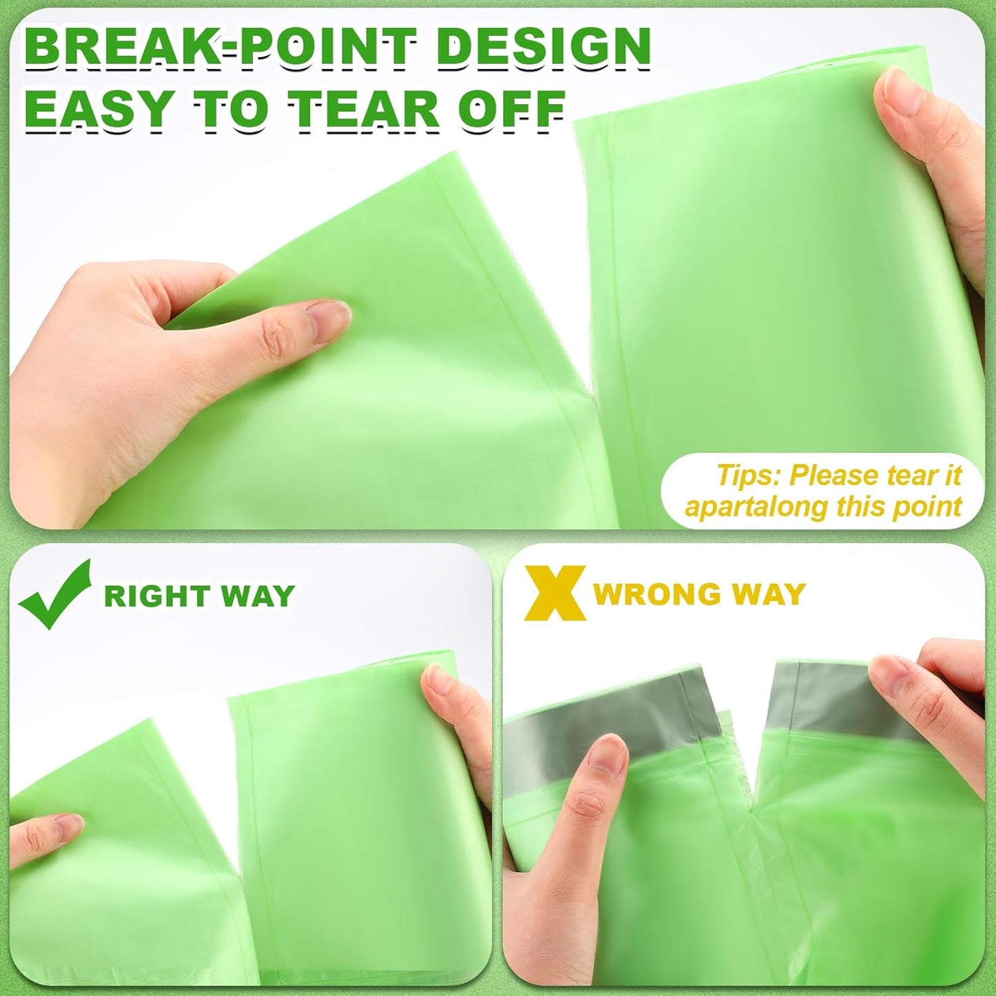 200 Count 13 Gallon Compostable Trash Bags with Drawstring Heavy Duty Extra Thick 1 Mil Kitchen Food Scrap Waste Bag Tear Resistant for Lawn Yard Home Kitchen Office