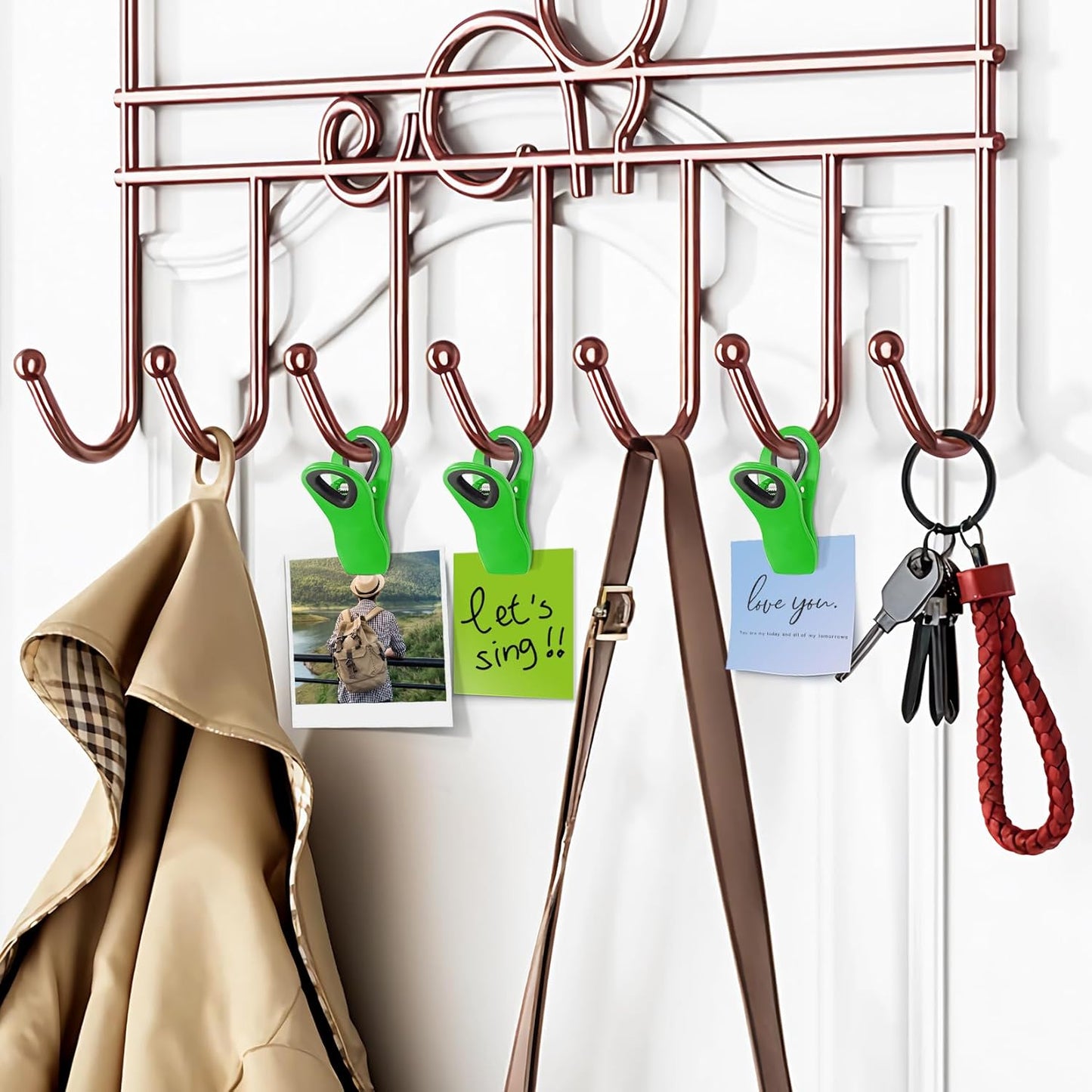 FINDMAG Big Chip Clip, Green Magnetic Wide Bag Clip Set, Cute Magnet Clips Refrigerator Sealing Clip, Plastic Food Clips Great for Kitchen, Home, Snacks, Bread, 12 Pack