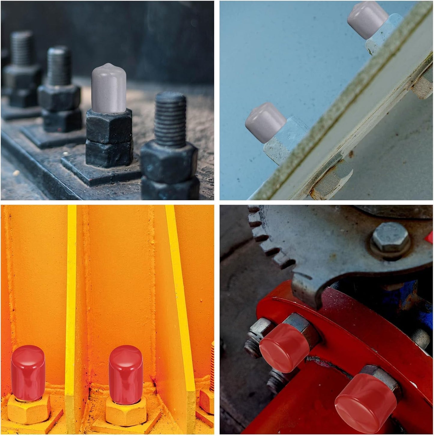 uxcell 20pcs Rubber End Caps 4mm(3/16") ID Vinyl PVC Round Tube Bolt Cap Cover Screw Thread Protectors Light Brown