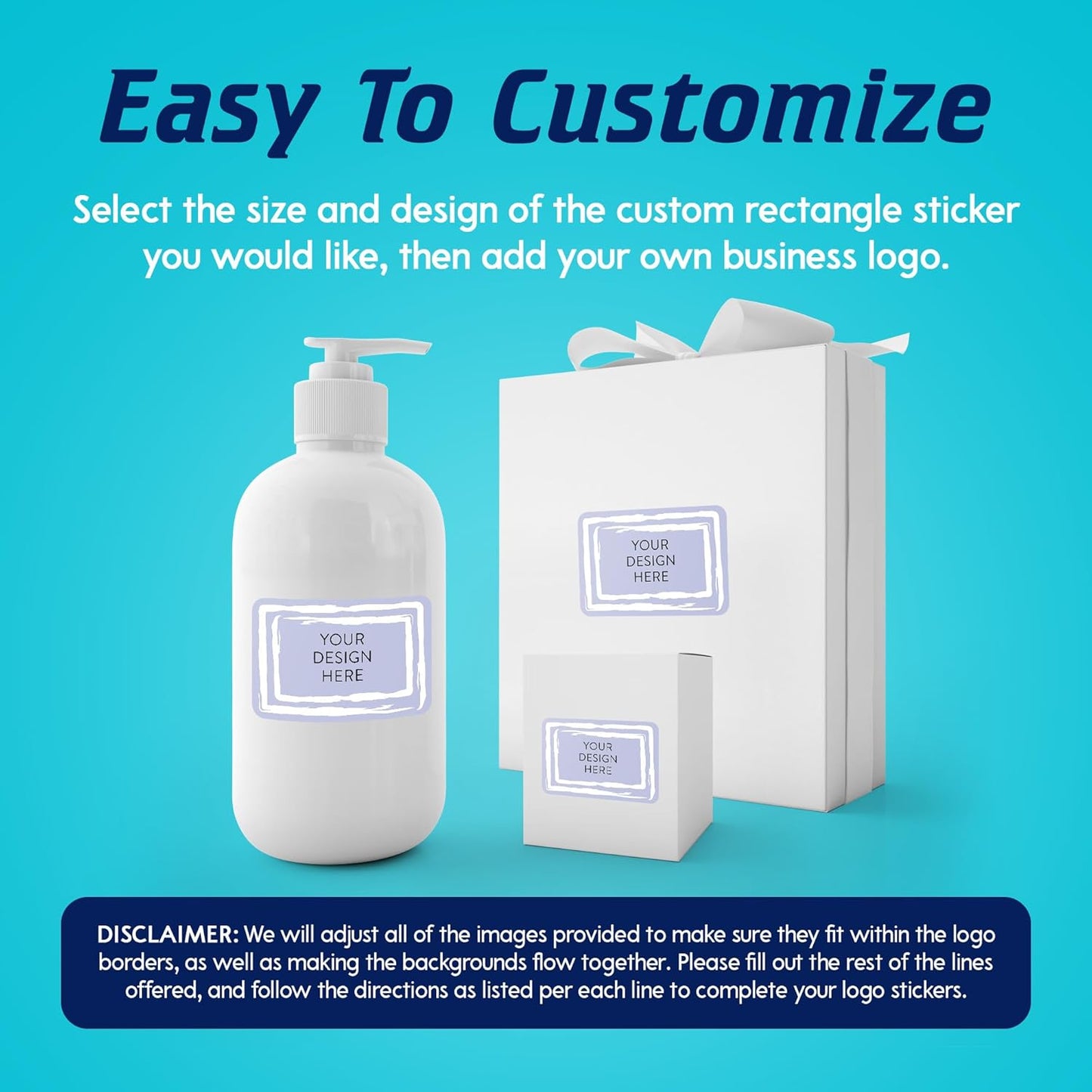 100 Custom Vinyl Stickers - Upload Your own Image, Text, Design, Logo - Personalized Logo Labels for Handmade, Packaging, Bottle, Jars, Candle, Brand Stickers (Lavender, 3x2)