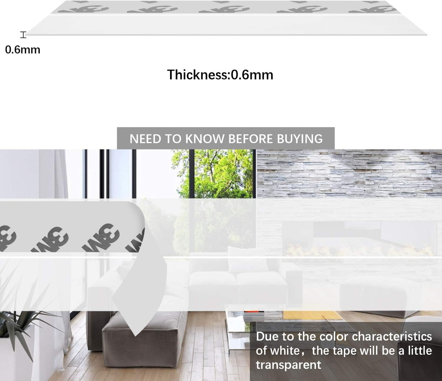 TAROSE Weather Stripping, Silicone Door Seal Strip Door, Window, 16 Feet Long, White (Width 45mm)