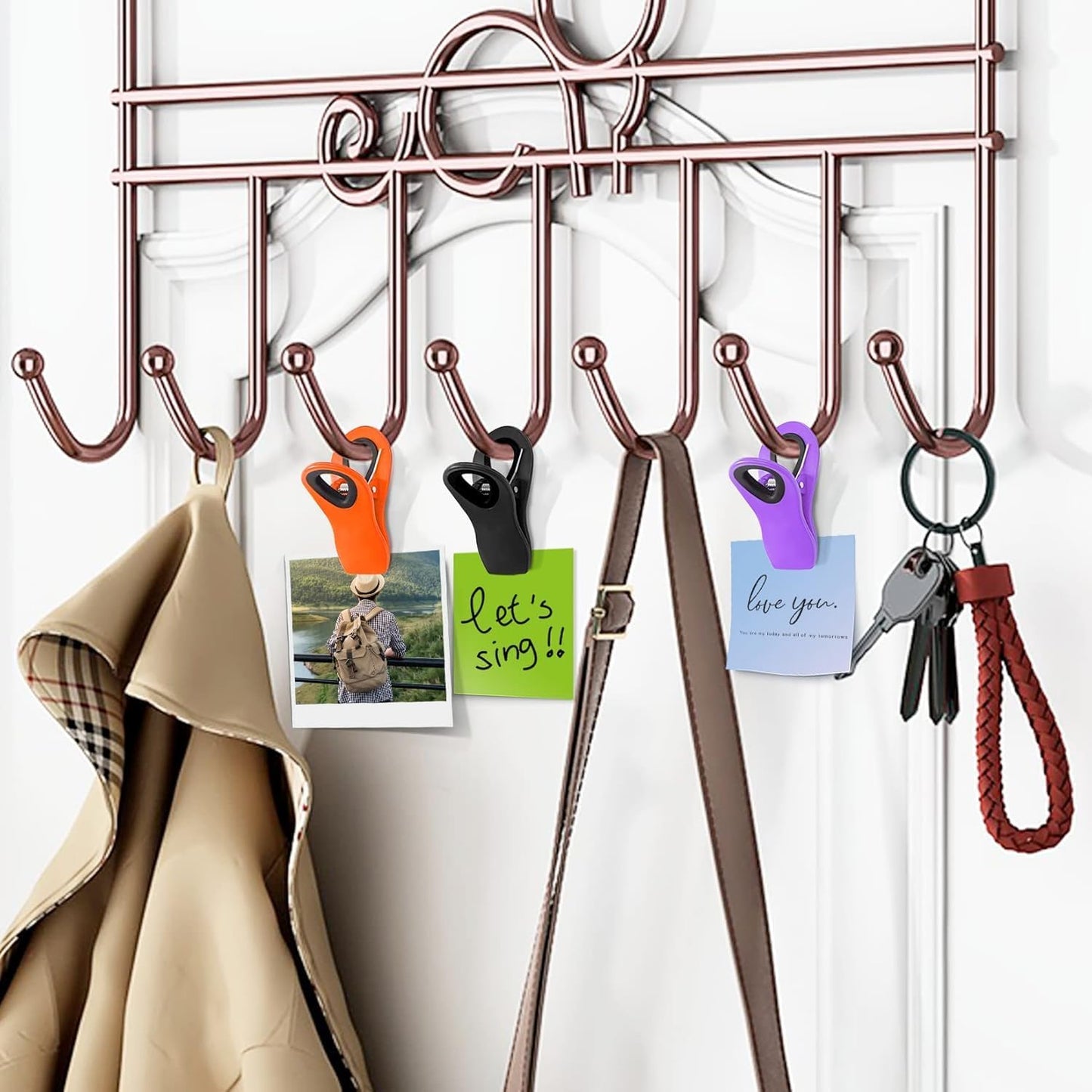 FINDMAG 24 Pack Magnetic Chip Clips for Food Storage, Assorted Color Plastic Clips with Magnet for Kitchen, Refrigerator, Snack Bags, and Sealing Packages