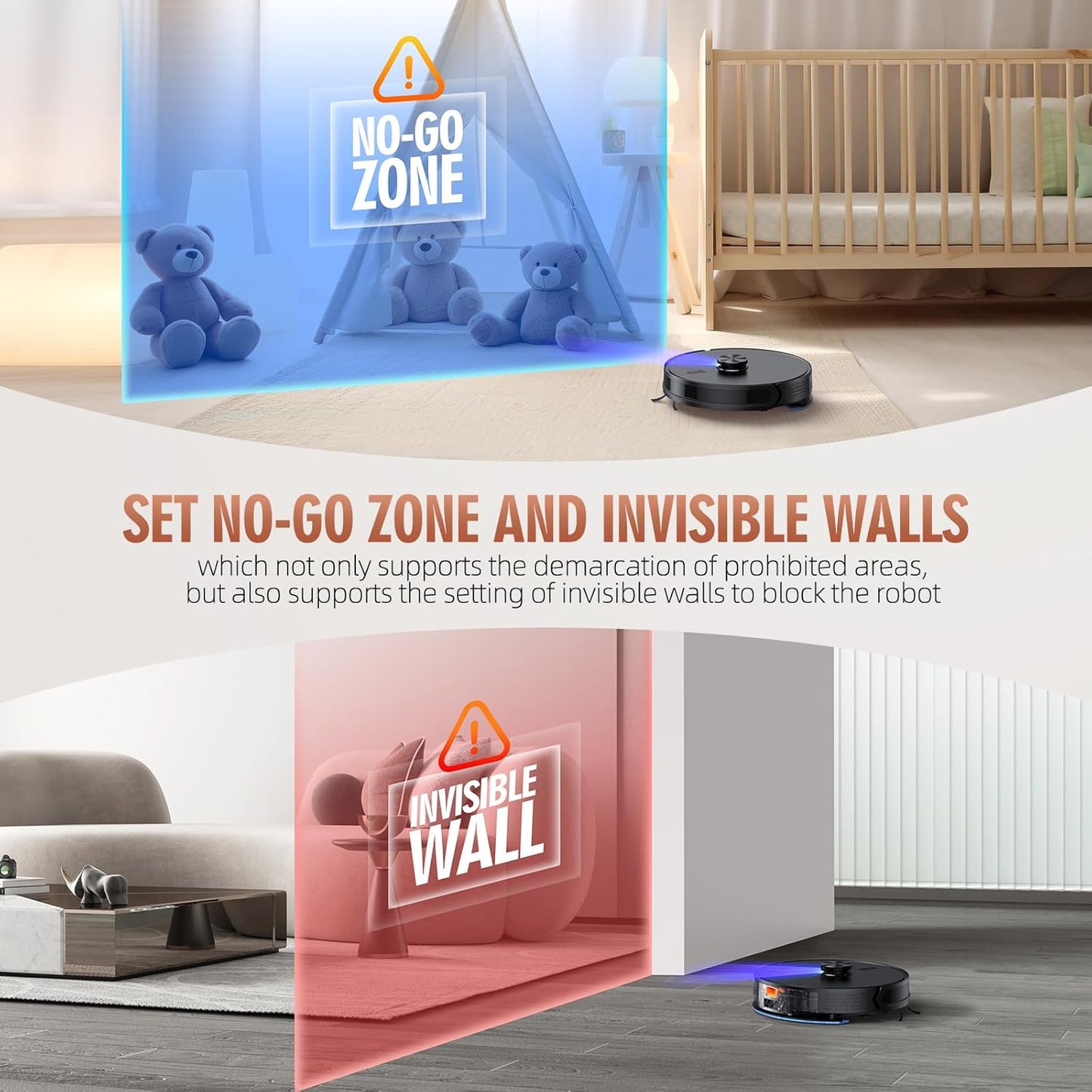 3-in-1 Robot Vacuum and Mop Combo with Self-Emptying Dock for 60 Days,LiDAR Navigation,4500Pa Strong SuctionApp/WiFi/Alexa Control, Self-Charging, Replaceable Dust Bag