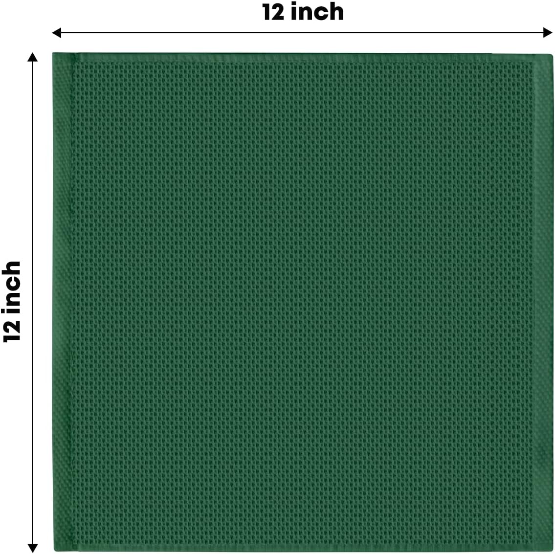 Artoid Mode 100% Cotton Dark Green Waffle Weave Kitchen Dish Cloths, 12x12 Inch Ultra Soft Absorbent Quick Drying Kitchen Dish Towels Set of 6