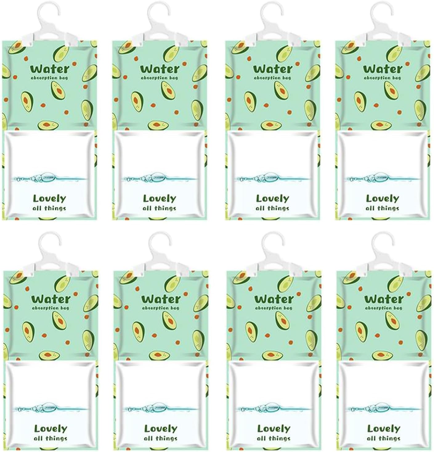 AOPANDA Moisture Absorbers Packets, 8 Pack - Eliminates Musty Odors for Fresher, Cleaner Air, Humidity Packs, Dessicant Packets, Hanging Closet Dehumidifier Bags(pawpaw)