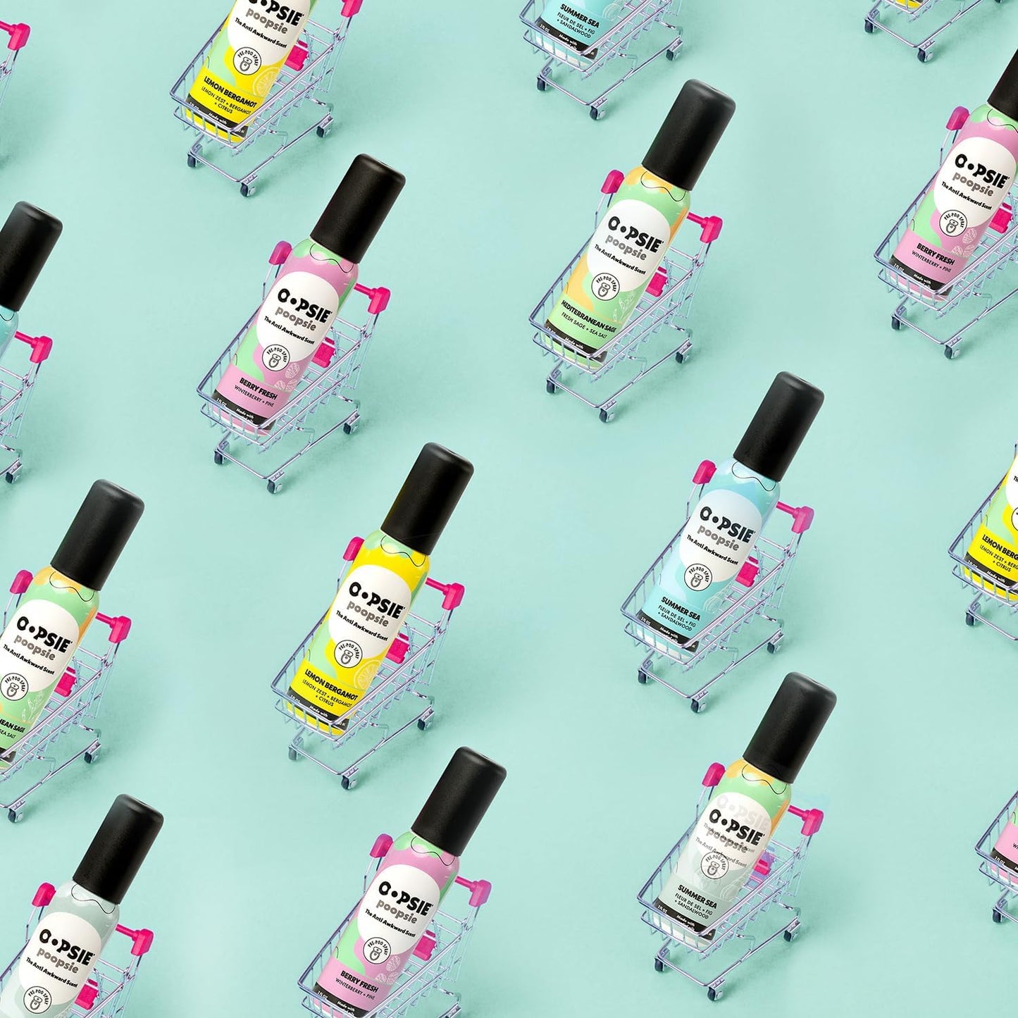 OOPSIE POOPSIE Wild Mint Before & After You Go Toilet Spray 2oz - Portable Odor Eliminator