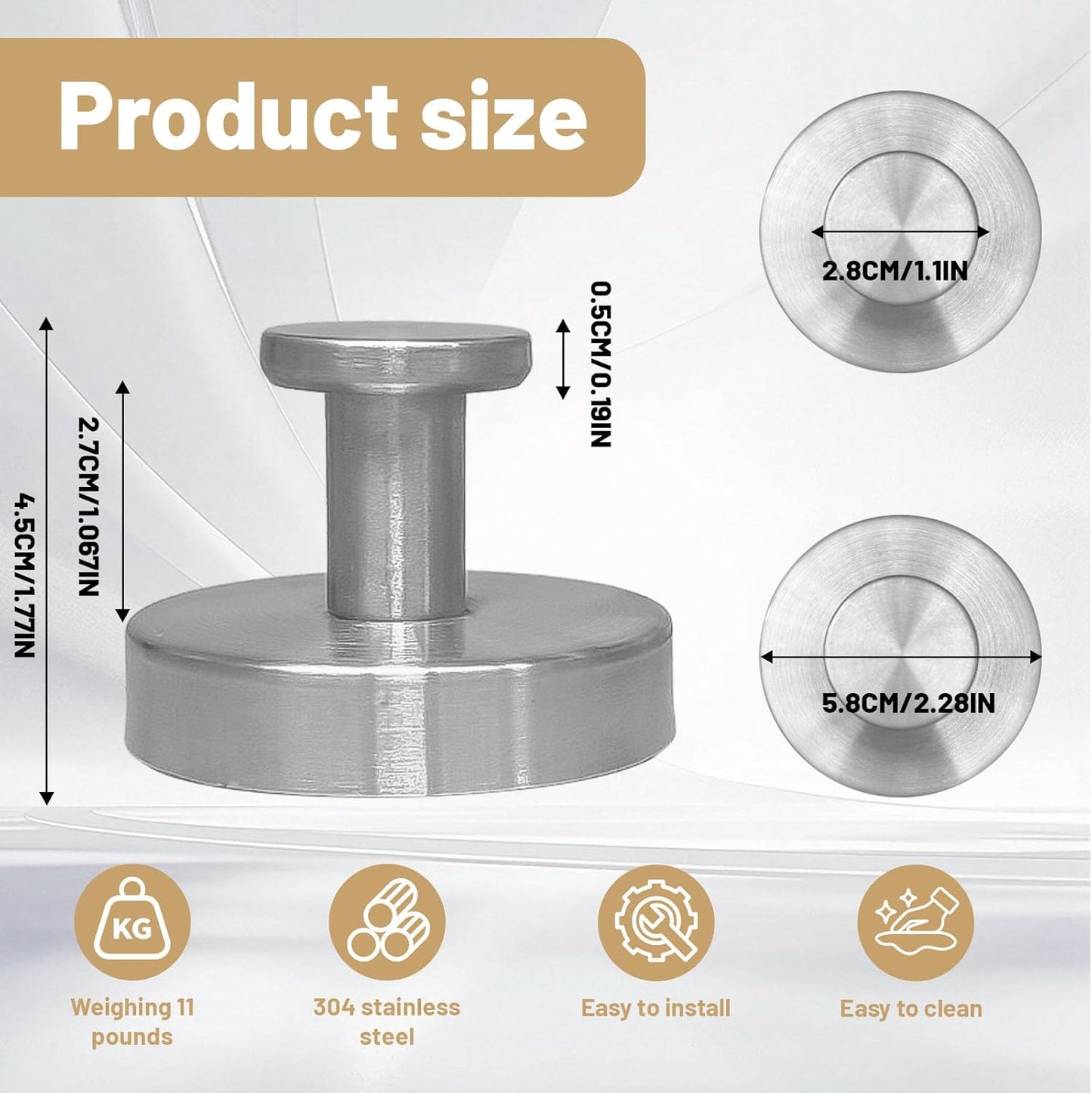 4 Pcs Suction Cup Hooks,No-Drill Suction Cup Hooks, Removable Hook,Towel Hook,Suction Hook for Shower,Bathroom, Bedroom, Glass Window