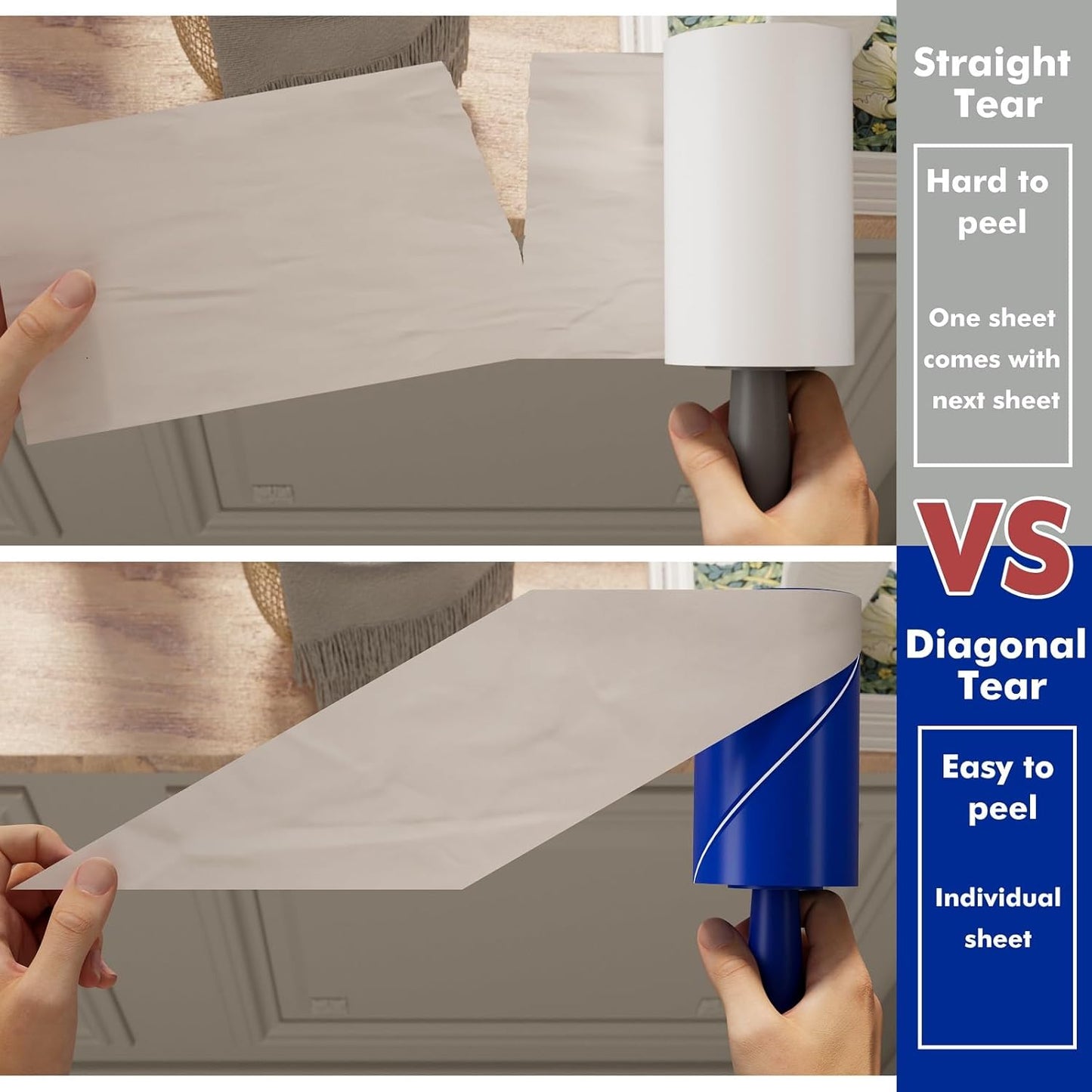 Lint Rollers for Pet Hair Extra Sticky, 1320 Sheets (12 Refills Mega Value Set), Portable Pet Lint Remover for Clothes, Furniture, Carpet, Dog & Cat Hair Removal