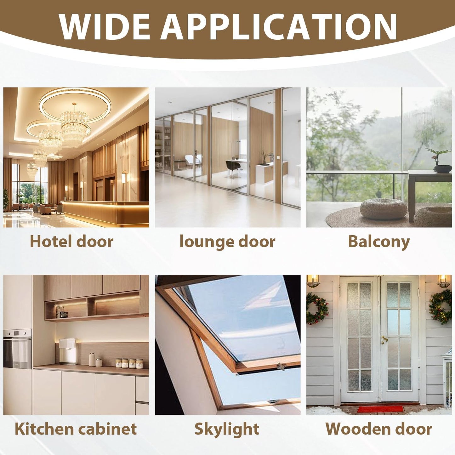 FOURGUN Silicone Weather Stripping Seal Door Tape 25 MM * 16.5FT Insulates Soundproofs Perfect for Door Frames Windows Bathroom Shower Glass Gaps Blocks Cold Air Rain