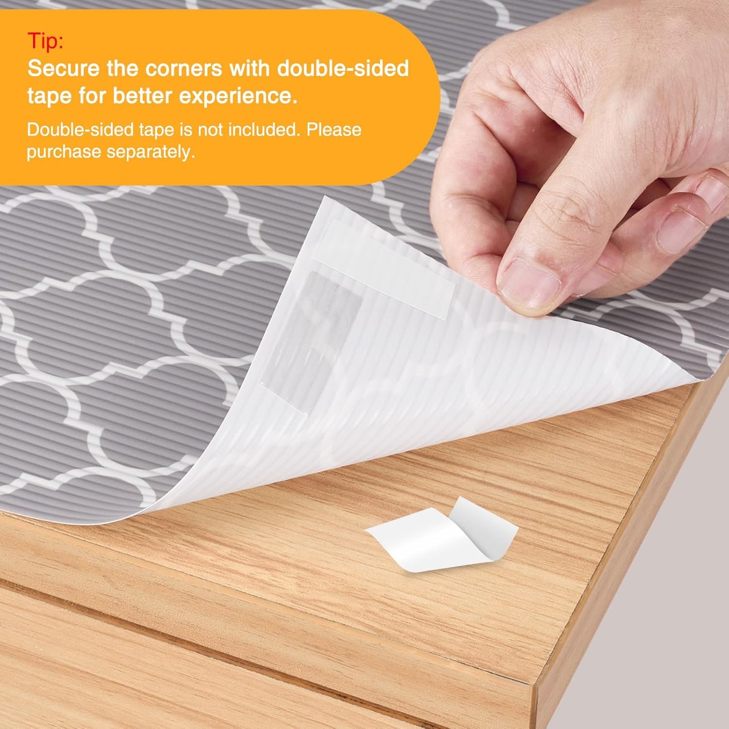 Glotoch Non Adhesive Shelf Liner for Kithchen Cabinets,Non Slip Drawer Liners for Dresser,Waterproof Cabinet Liners for Shelves/Cupboard/Fridge/Bathroom,Gray 12X60 Inch