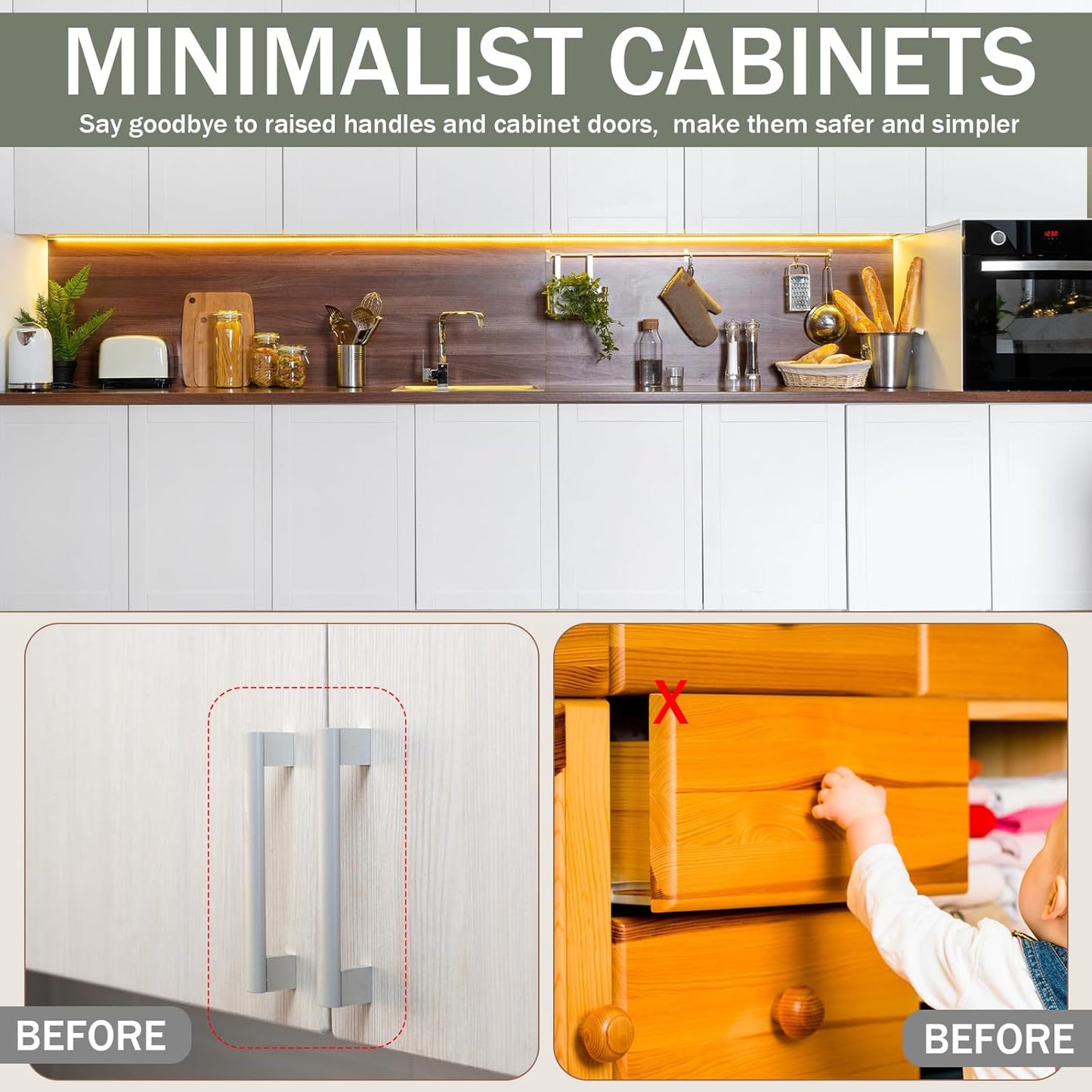 Lounsweer 50 Pack Magnetic Push Latches for Cabinet Door 2.87 Inches Short Push to Open Cabinet Hardware Pop up Lock Magnetic Latch for Closet Cupboard Wine Rack Dresser Drawer Sliding Door(Grey)