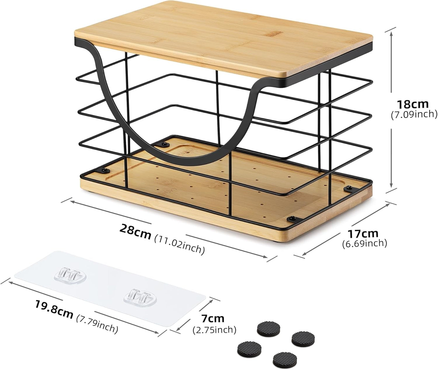 Extra Large Trash Bag Holder Under Sink Organizer Stackable Pantry Organizers and Storage with Lid, Wall Mounted Garbage Bag Dispenser Roll Holder for Kitchen Laundry Room Organization