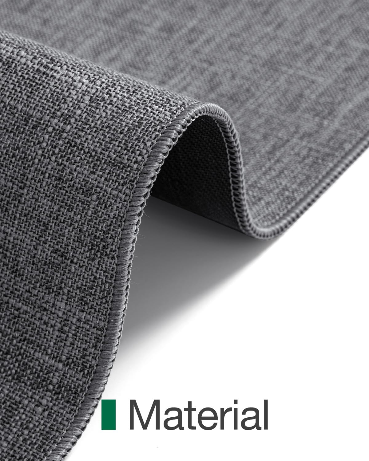 LUMI Indoor Door Mat 32"x48", Ultra Thin Low Profile Non-Slip Doormat for Home Entrance, Absorbent & Stain-Resistant Welcome Mats, Washable Entryway Mat for Front Door, Patio, Porch, Grey