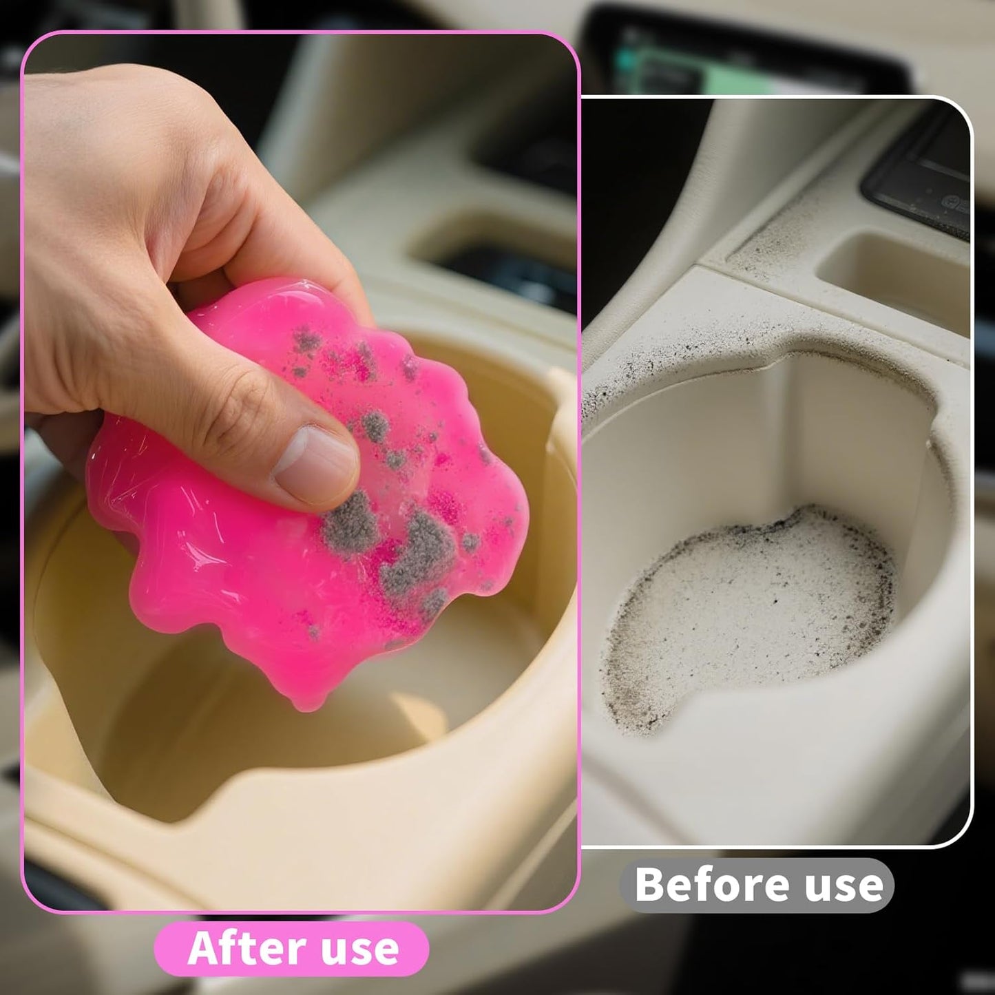 ASFSKY Car Cleaning Gel (Purple,Grape) Dust Cleaning Putty Universal Car Interior Cleaner Keyboard Dust Remover Car Slime Gifts for Men Women girl(1 pack)