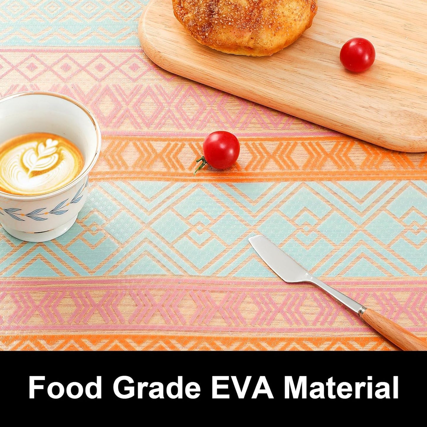 Cooyes Shelf and Drawer Liners for Kitchen Cabinets, Non Adhesive Cabinet Liner, EVA Waterproof Durable Non-Slip Drawer Mats for Shelves, Refrigerator, Storage, Desks