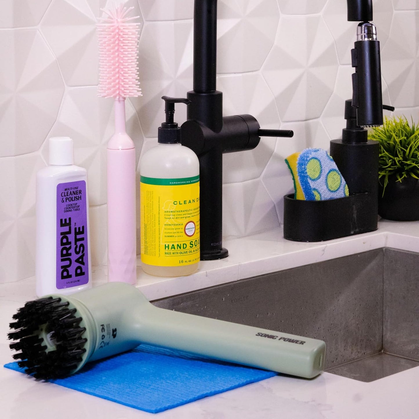 Purple Paste All Purpose Cleaning & Polishing Paste – Tough Stain Remover for Kitchen, Bathroom, Oven, Stove, Tile & Grout – Multi-Surface Cleaner Made in USA, 8oz (Pack of 3)