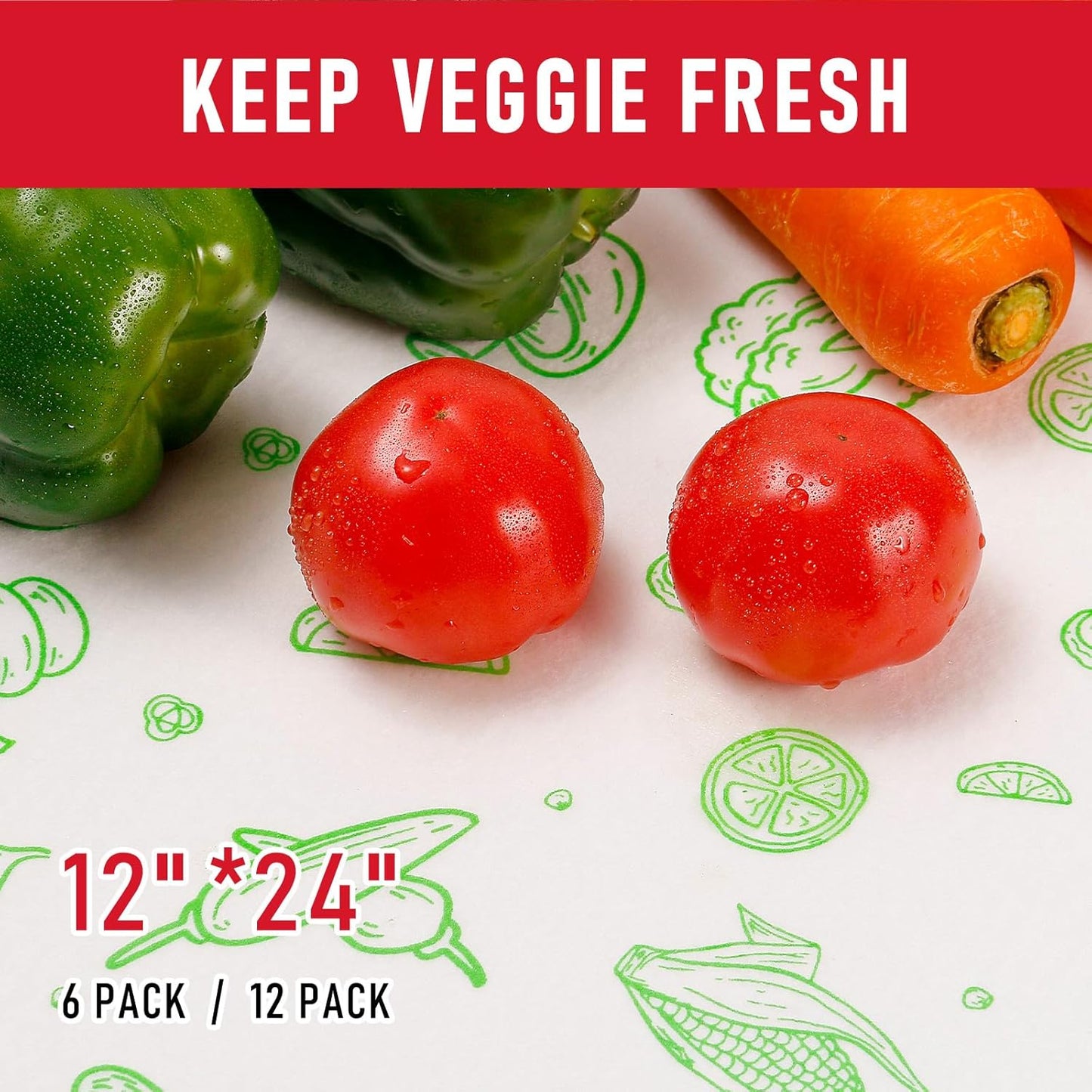 Cooyes Refrigerator Liners 17.7" x 24", Absorbent Strong Grip Fridge Mats Washable, Fridge Shelf Paper for Kitchen Cabinets, Non-Adhesive Refrigerator bin Liners for Shelves