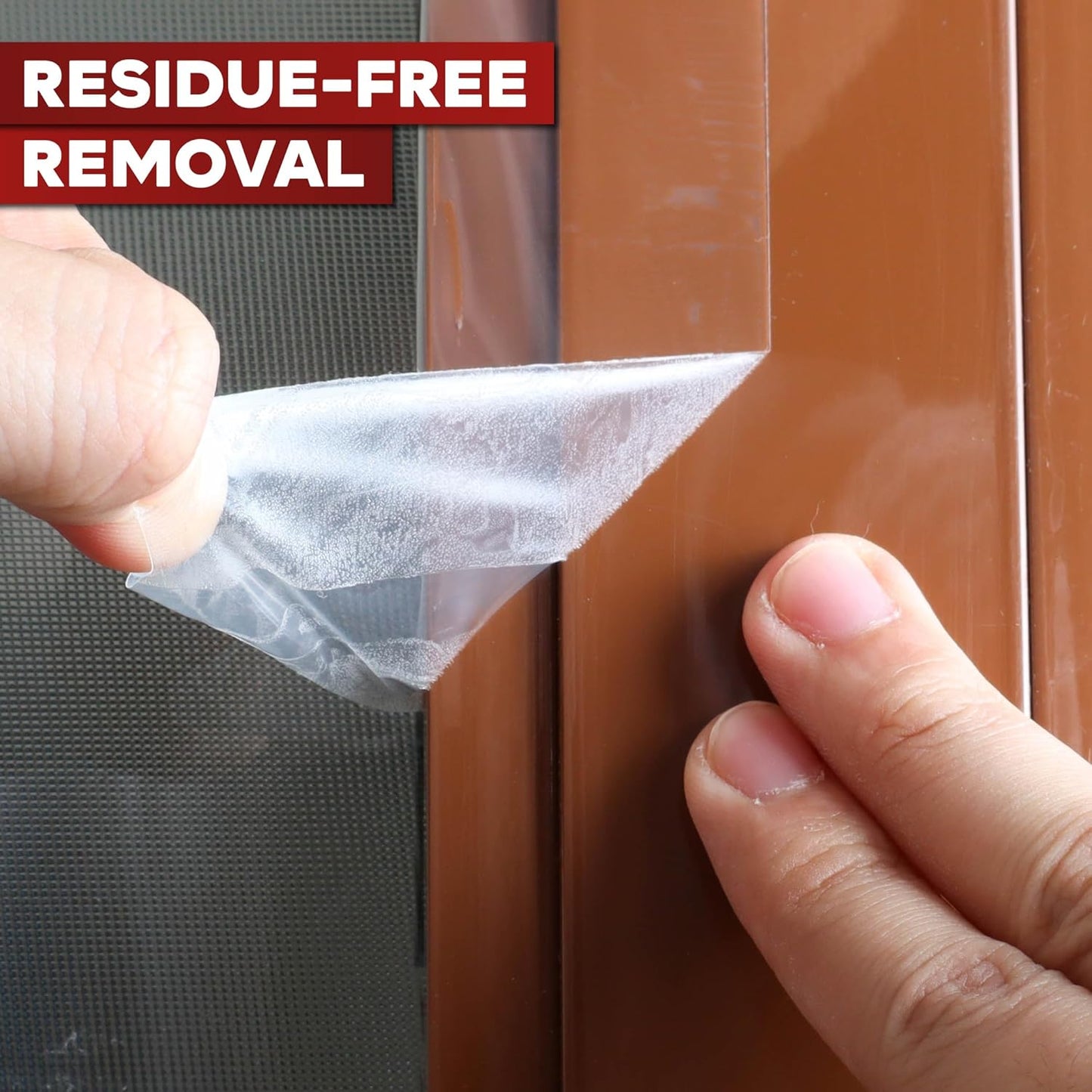 XFasten Transparent Window Weather Stripping Tape 2”x30yds (3-Pack Total 90yds), No Residue Insulation Tape for Windows and Doors, Winter Window Seal