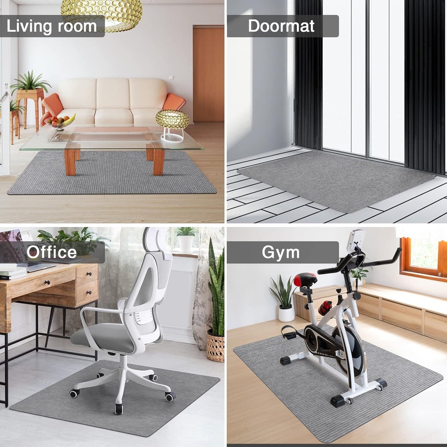 Placoot Desk Chair Mat for Hardwood Floor & Tile 55"x35" Office Chair Mat for Rolling Chairs Large Anti-Slip-Recyclable Material Computer Rug for Office