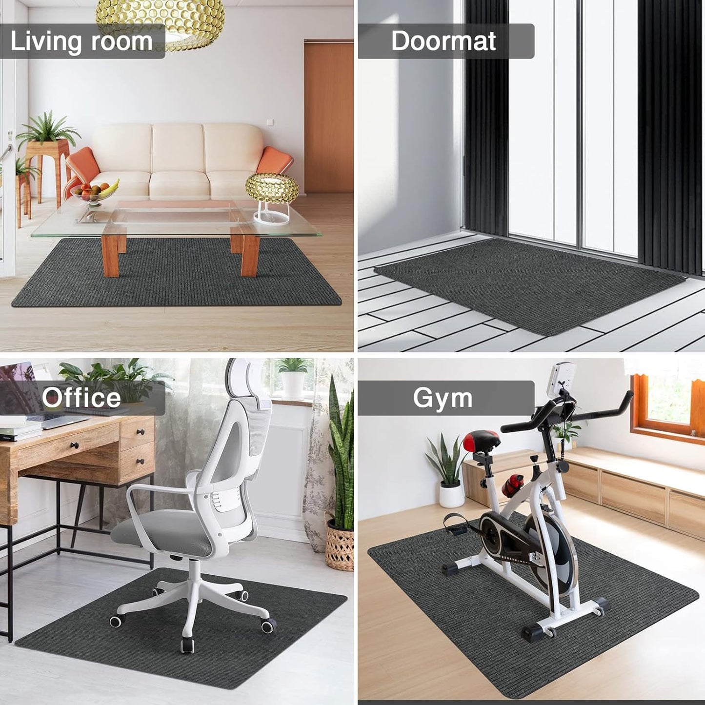 Placoot Office Chair Mat for Hardwood Floor & Tile Floor 55"x35" Desk Chair Mat for Rolling Chairs Electrostatic Adsorption Large Anti-Slip-Recyclable Material Floor Mat for Office/Home with Lip