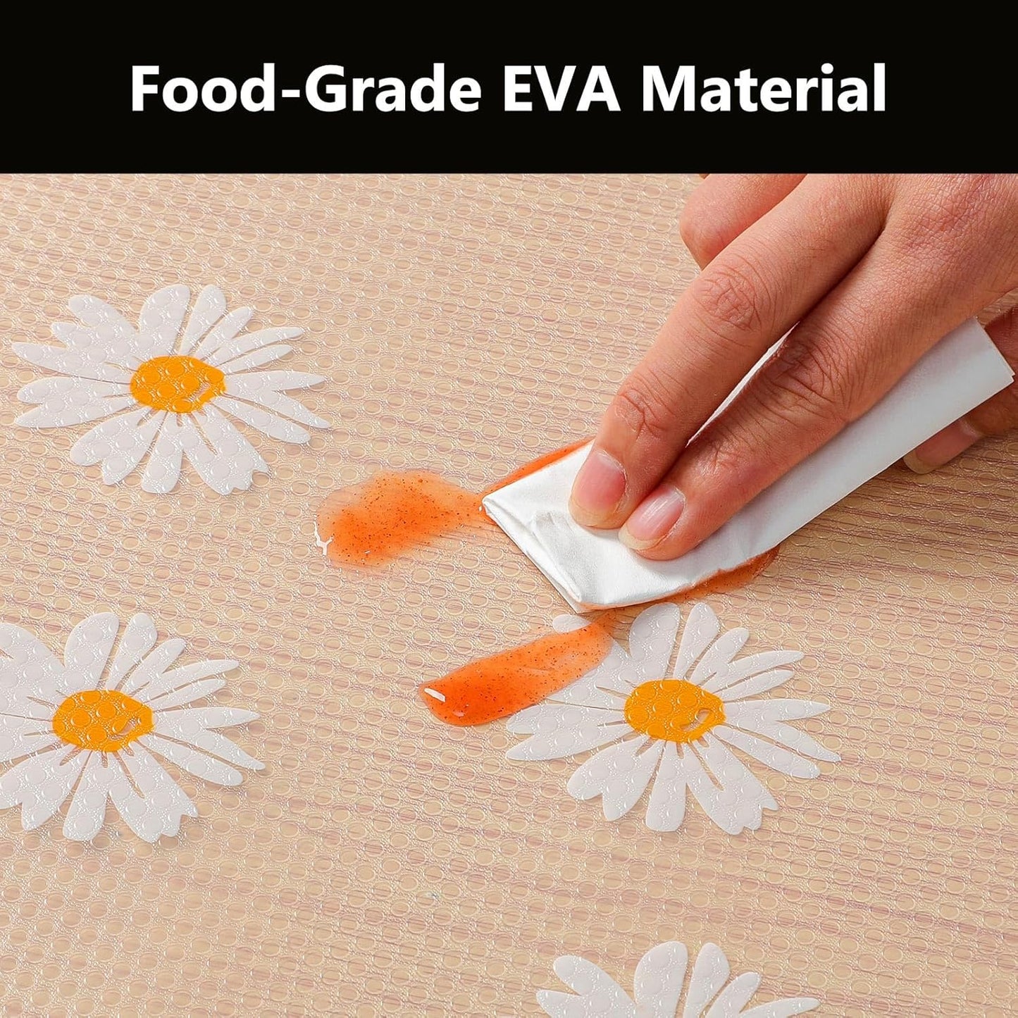 INNOLITES Shelf Liners for Kitchen Cabinets – Drawer Liner Waterproof & Oil-Proof, Non-Adhesive EVA Mat – Durable & Washable – for Shelves, Cupboard, Dresser 23.6" x 360"