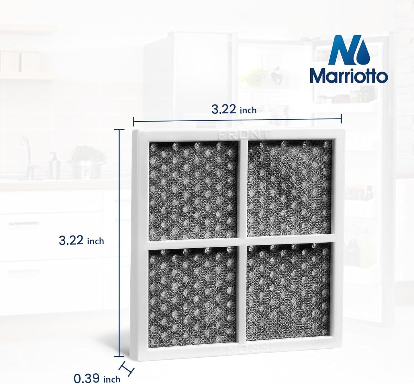 MARRIOTTO LT120F Refrigerator Air Filter Replacement for LG LT120F, Kenmore Elite 469918, 9918, ADQ73334008, ADQ73214402, ADQ73214404, 3 Pack