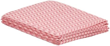 Superio Handy Wipes For Kitchen - Red Reusable Multi-Purpose Heavy-Duty Cleaning cloth for house, Bathroom, and office. Disposable Dish Towel (5)