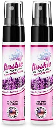 Flushie Pre-Toilet Spray for Toilet Odor Deodorizer... (Lavender, 2-pack)