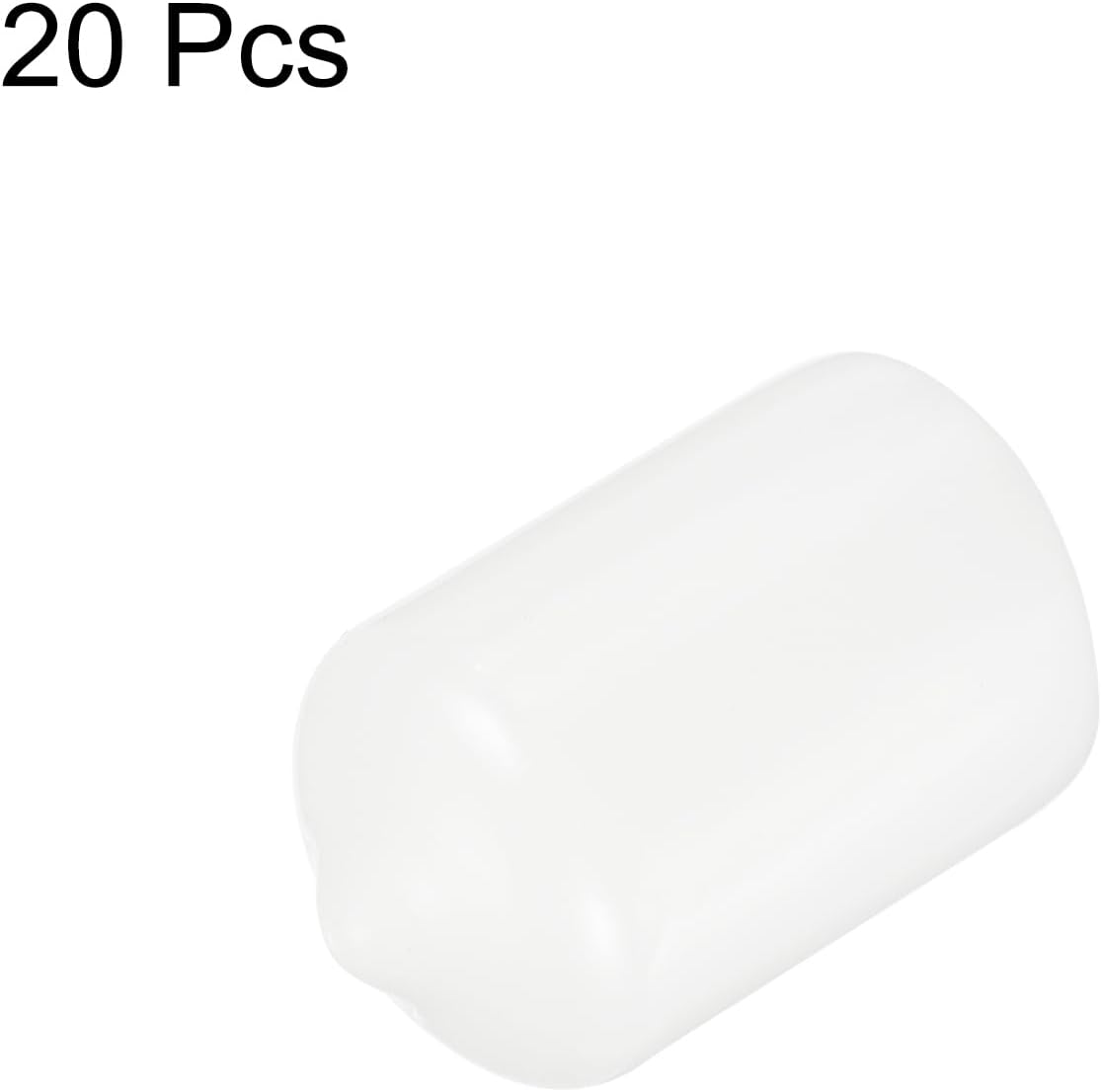uxcell 20pcs Rubber End Caps 14.5mm ID Vinyl Round Tube Bolt Cap Cover Thread Protectors White