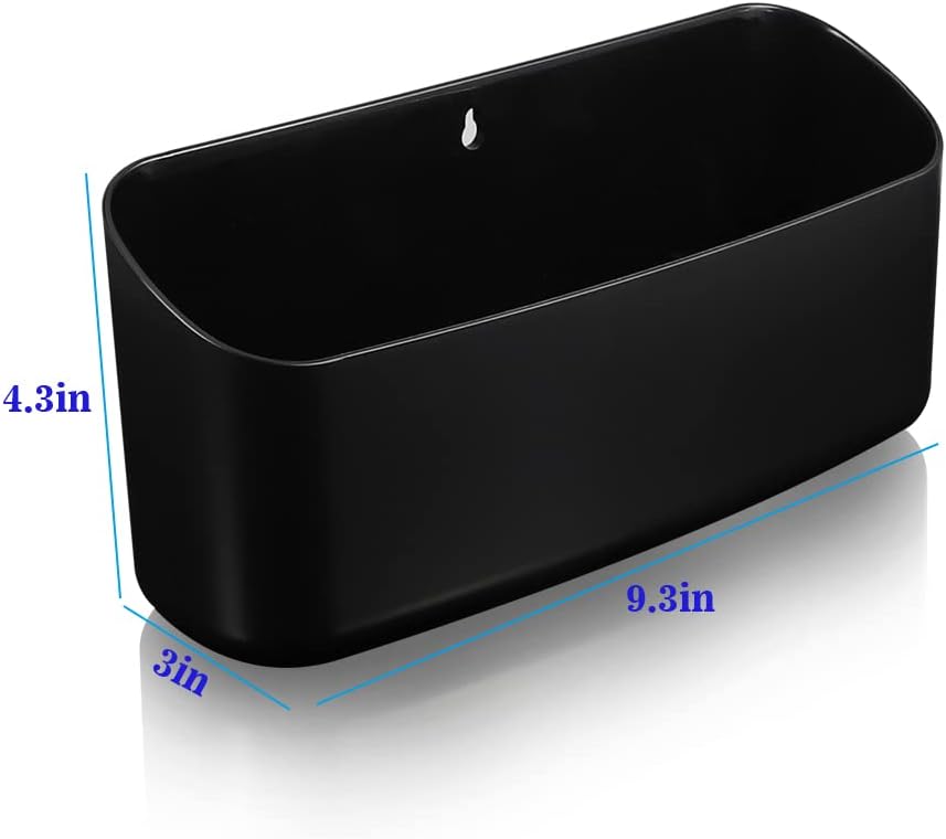 Picowe Magnetic Laundry Storage, Large Lint Holder Bin for Laundry Room, Space-Saving Trash Container Hanging on Dryer, Washer or Wall Mount Trash Bin, M - Black