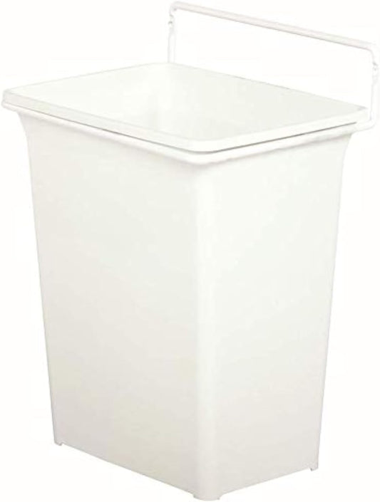 Knape & Vogt KV Door Mounted Waste Bin for Vanity 9qt White