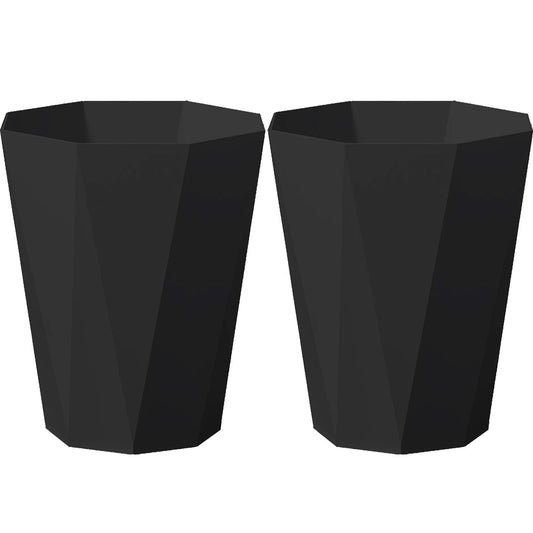 Small Trash Can 2.6 Gallon Bathroom Garbage Can Waste Basket Recycling Bin for Toilets Dorms Kitchens, Black