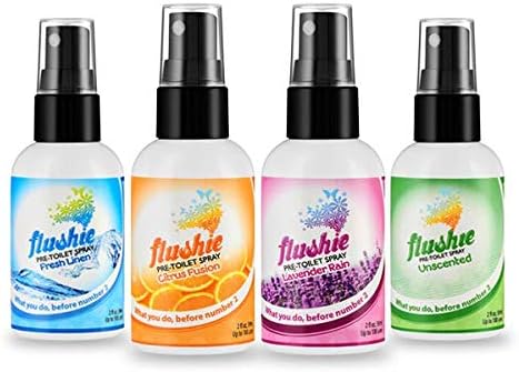 Flushie Pre-Toilet Spray 16 oz Lavender Rain Scent Bathroom Spray 16-Ounce Pump Spray Bottle Refill