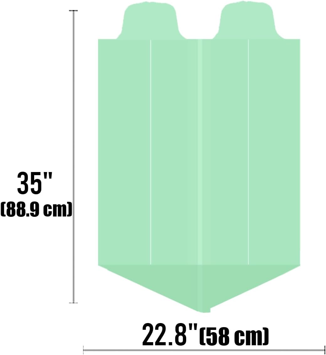 13 Gallon Flap Tie Compostable Trash Bags, 200 Count, Compost Bags Tall Kitchen Trash Bags, Sturdy Biodegradable Garbage Bags Food Scrap Waste Bags, ASTM D6400, US BPI Certified, Green